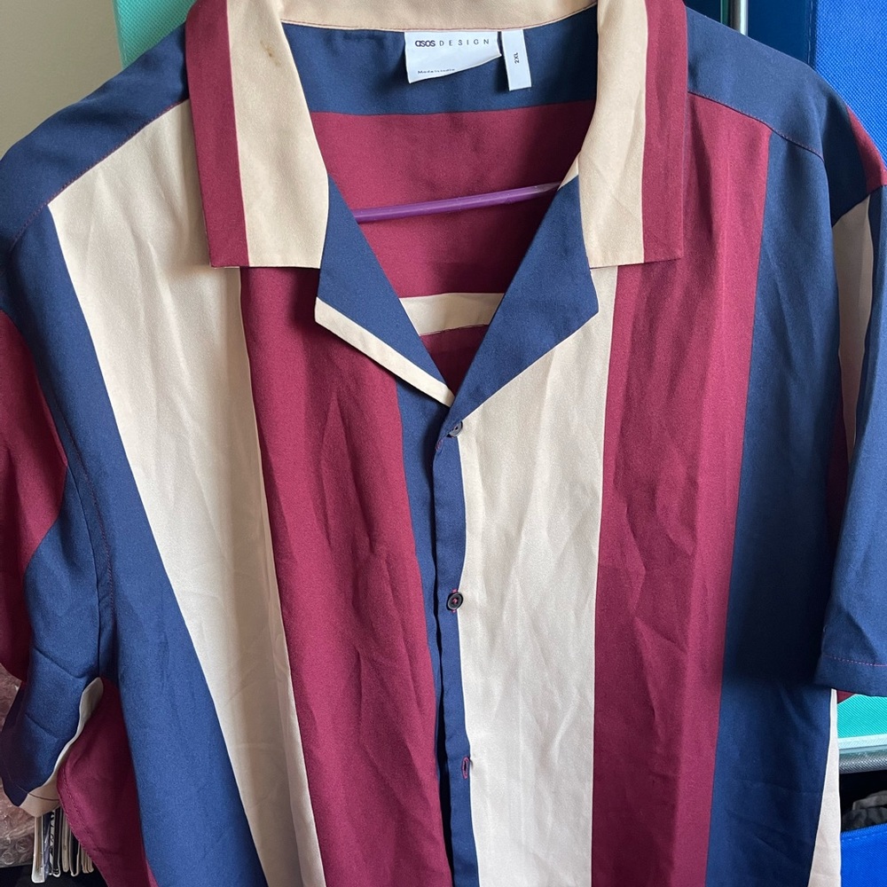 Mens multicolor button up